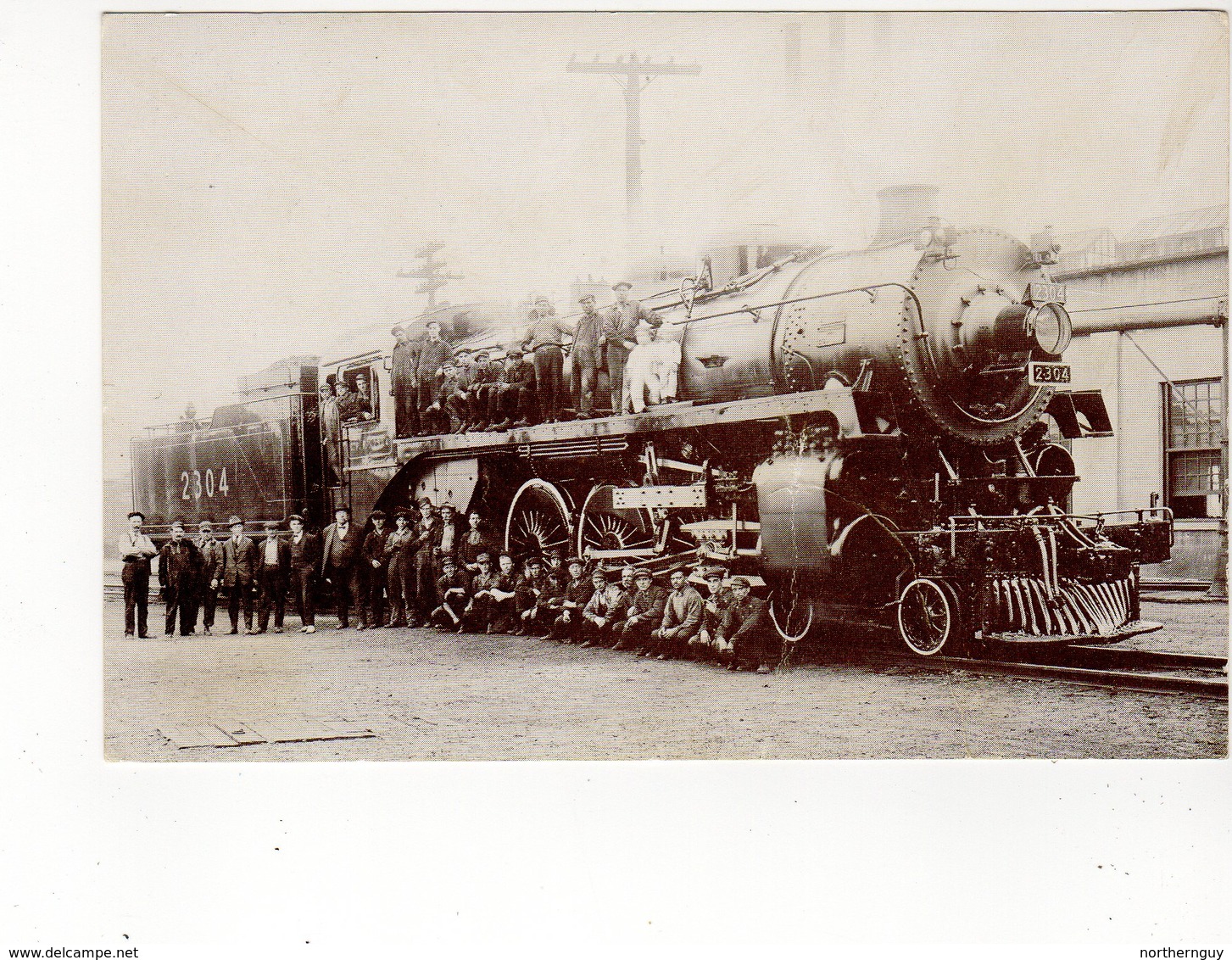 SUDBURY?, Ontario, Canada, Steam Train # 2304 & Crew, Resproduction For Sudbury Centennial In 1983 - Autres & Non Classés
