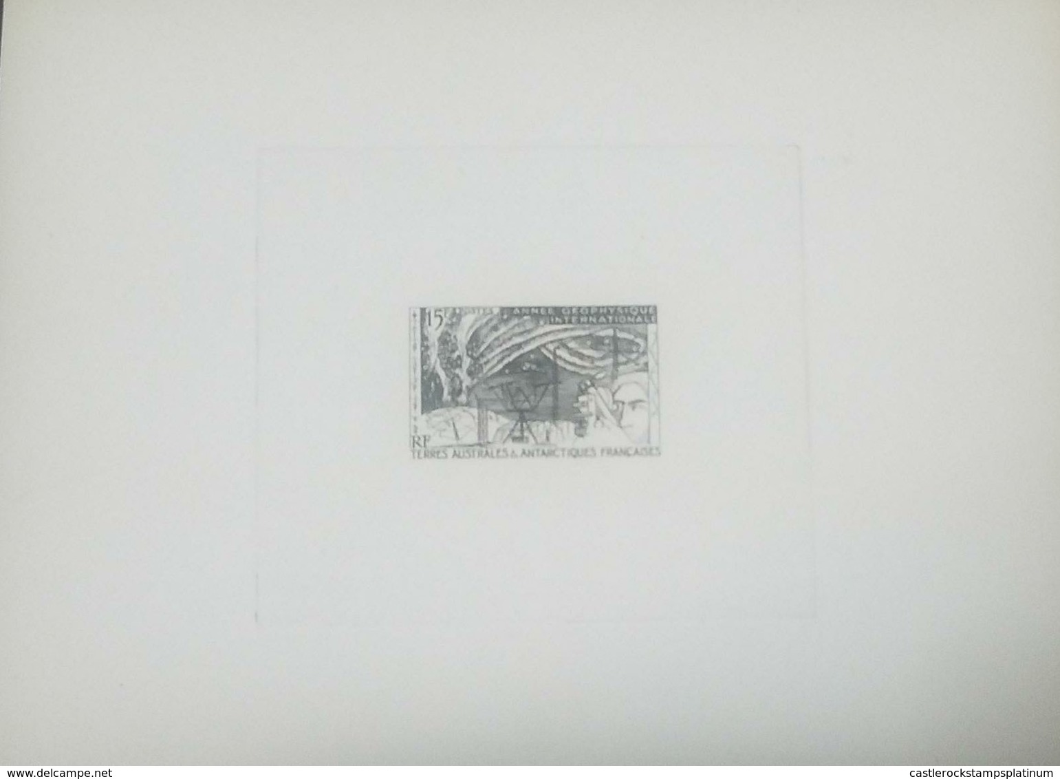 O) 1957 FRENCH SOUTHERN AND ANTARCTIC TERRITORIES, PROOF ARTIST STAGE, POLAR OBSERVATION- INTERNATIONAL GEOPHYSICAL YEAR - Imperforates, Proofs & Errors