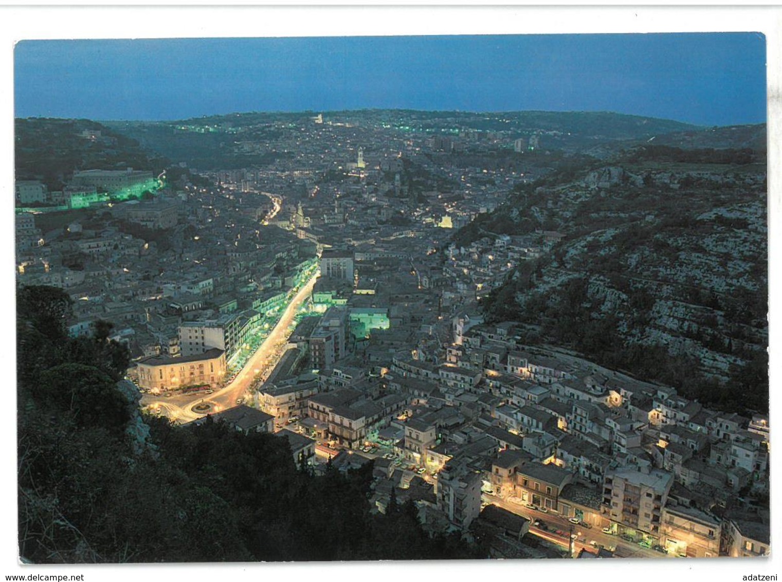 Sicilia Modica (Ragusa) Panorama Notturno Non Viaggiata - Modica