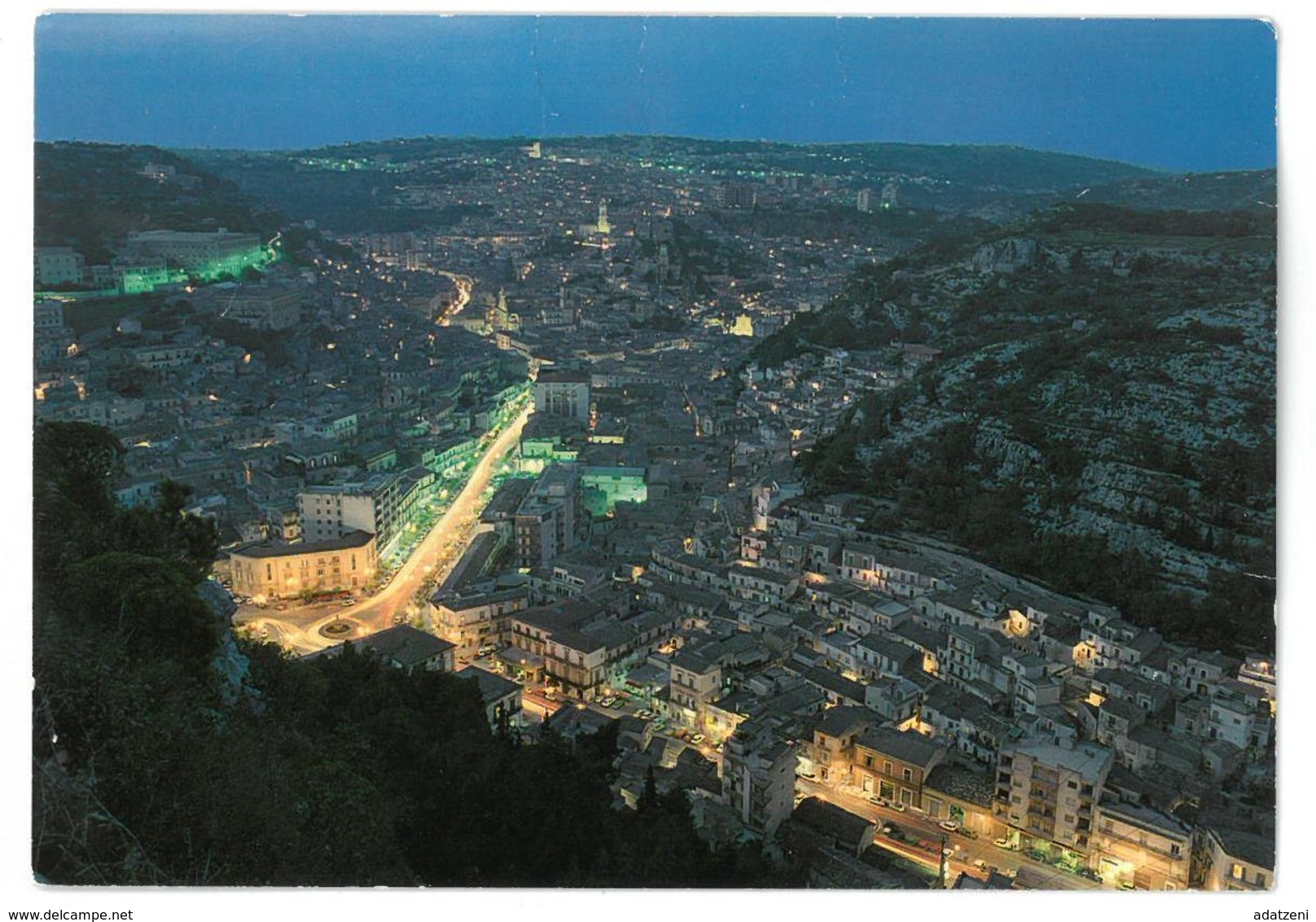 Sicilia Modica (Ragusa) Panorama Notturno Non Viaggiata - Modica