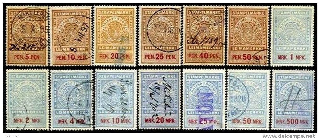 FINLAND, Stamp Duty, Used, F/VF - Revenue Stamps