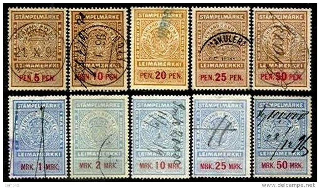 FINLAND, Stamp Duty, Used, F/VF - Revenue Stamps