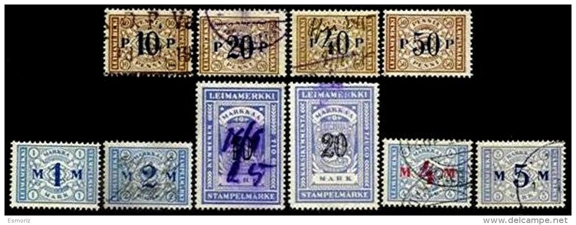 FINLAND, Stamp Duty, */o M/U, F/VF - Revenue Stamps