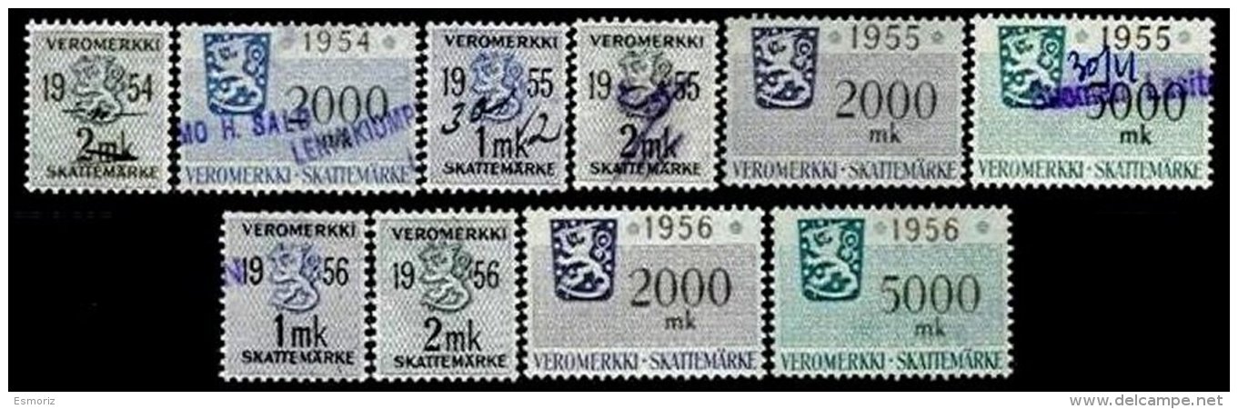 FINLAND, Income Tax, B&amp;H 41/53 Disc., Used, F/VF, Cat. &pound; 140 - Revenue Stamps
