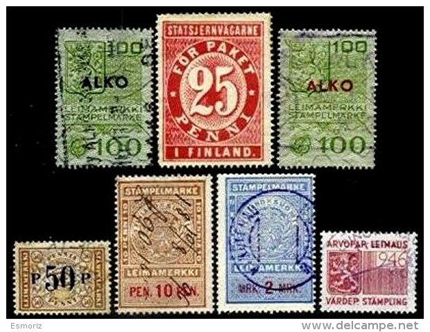 FINLAND, Spirits, Used, F/VF - Revenue Stamps