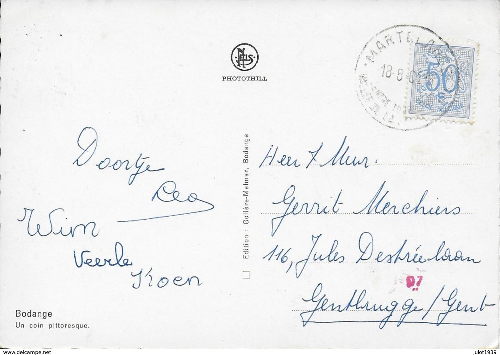 BODANGE ..-- Coin Pittoresque .1961 Vers GENTBRUGGE . Voir Verso . - Fauvillers