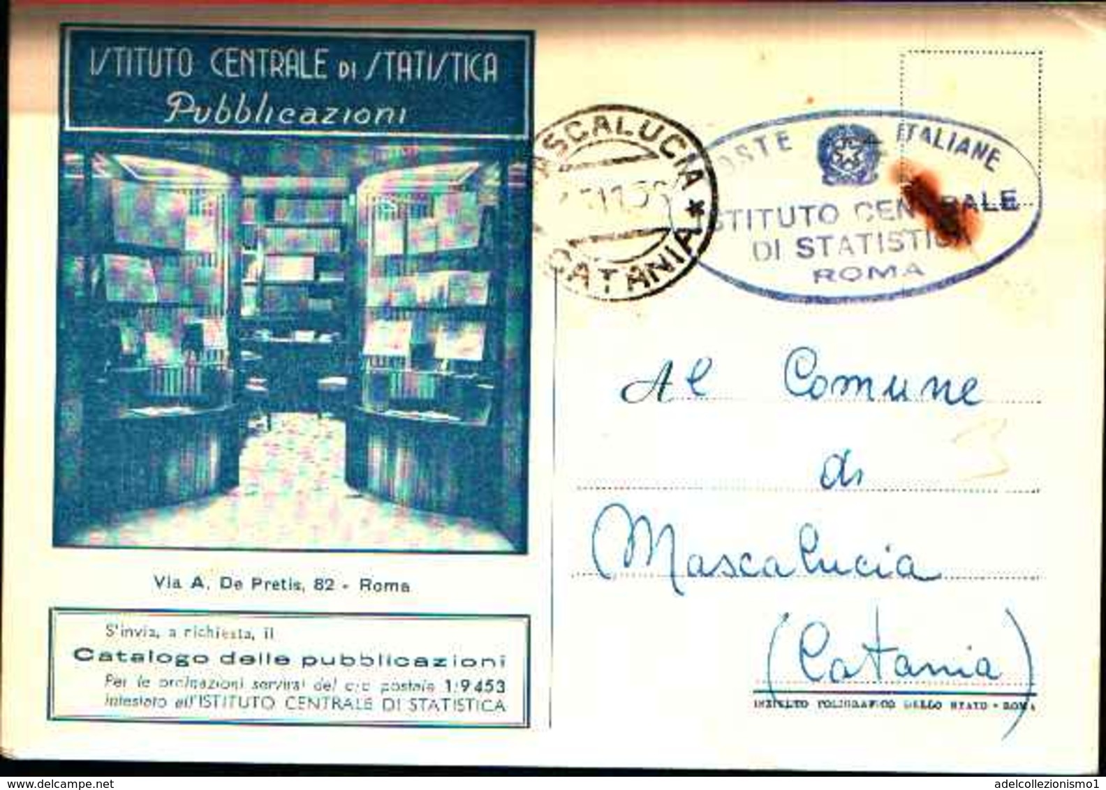 87804) Cartolina Di Roma-istituto Centrale Di Statistica-viaggiata - Enseignement, Ecoles Et Universités
