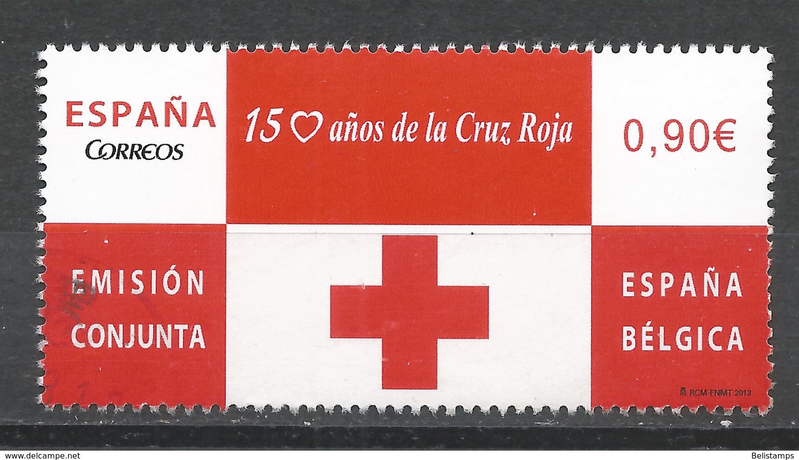 Spain 2013. Scott #3939 (U) International Red Cross, 150th Anniv. * - Oblitérés