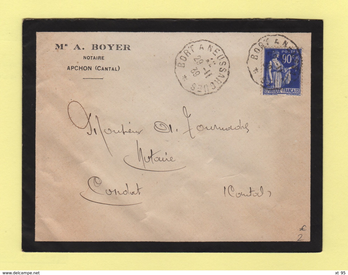 Convoyeur Bort à Neussargues - 1939 - Poste Ferroviaire