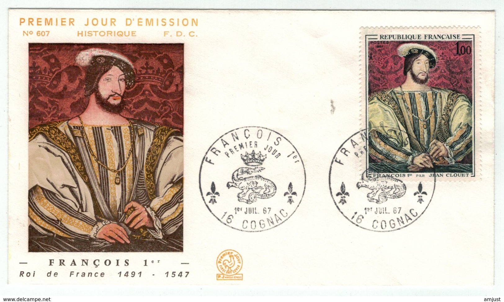 France // FDC // 1960-1969 // 1967 //  FDC  François 1er Yvert No. 1518 - 1960-1969