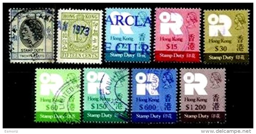 HONG-KONG, Stamp Duty, Used, F/VF, Cat. &pound; 100 - Stempelmarke Als Postmarke Verwendet