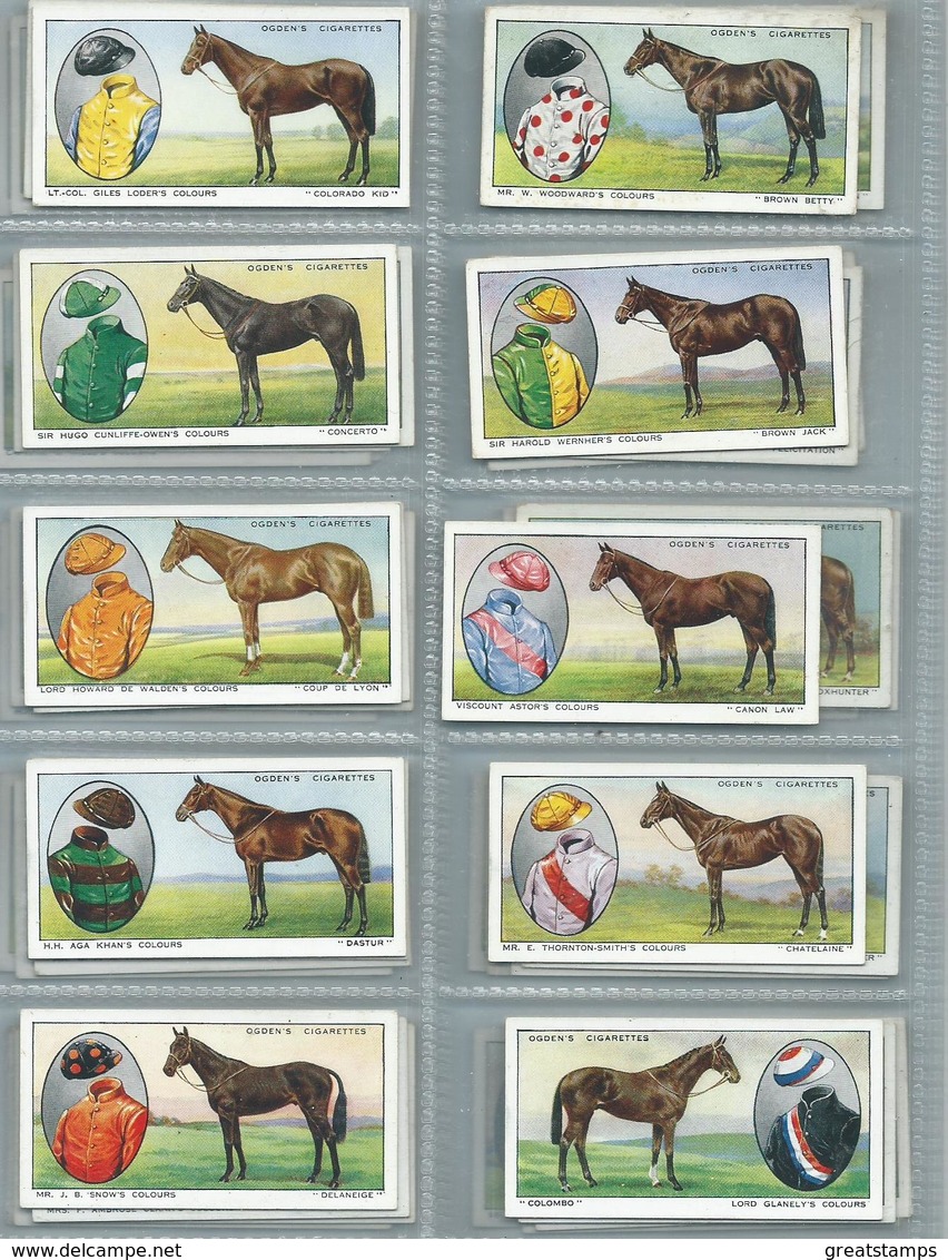 Ogdens Cigarette Cards. 50/50 Full Set  Prominent Racehorses Of 1933  Rare Set. - Ogden's