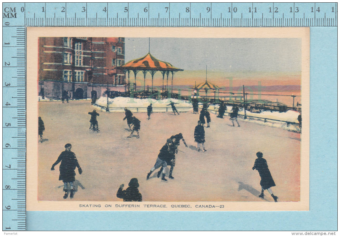 Sports Quebec -PECO, Skating On Dufferin Terrace, Animated, Animé - Carte Postale, Postcard - Sports D'hiver