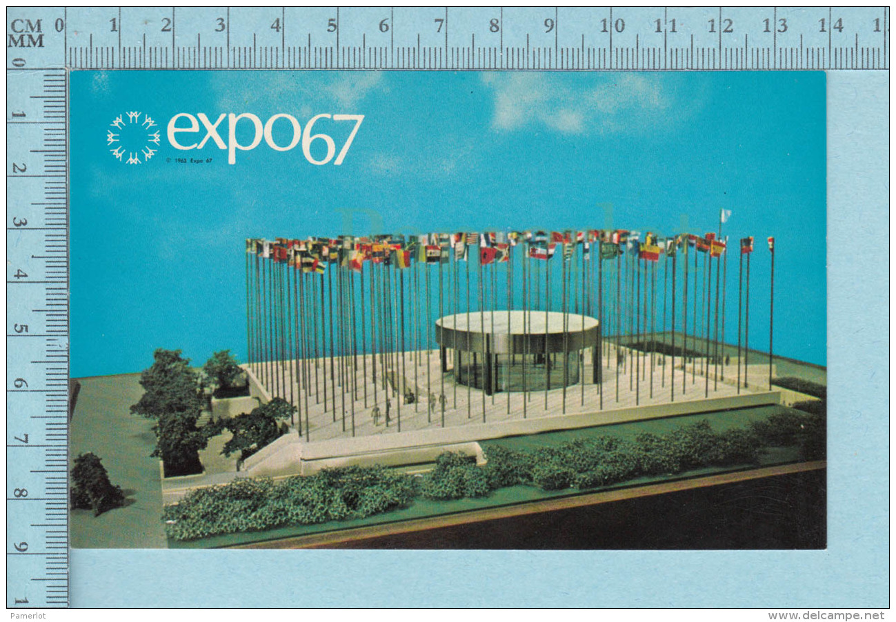 Expo67 - Terre Des Hommes, Pavillon Nations Unies   - Carte Postale, Postcard - Expositions