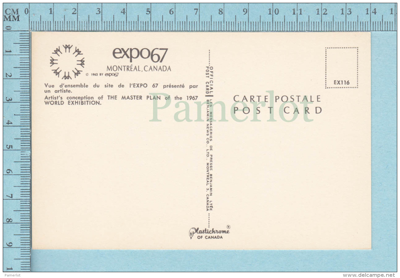 Expo67 - Terre Des Hommes,  Vue D'ensemble Du Site De L'expo 67  - Carte Postale, Postcard - Expositions