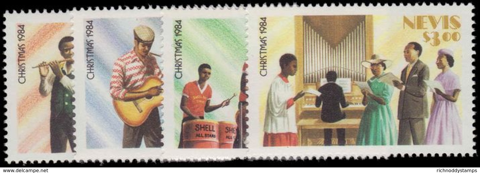 Nevis 1984 Christmas Local Music Unmounted Mint. - St.Kitts And Nevis ( 1983-...)