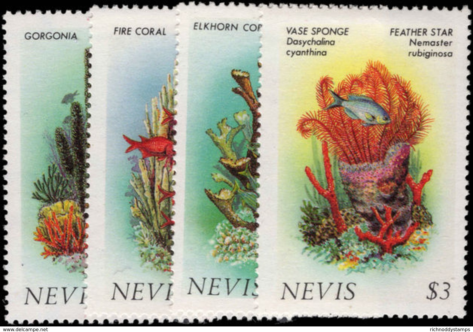 Nevis 1986 Corals 2nd Series Unmounted Mint. - St.Kitts And Nevis ( 1983-...)