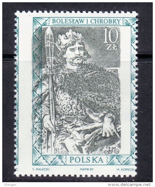 POLAND 1987 MICHEL NO 3131 MNH  INCORRECTLY PRINTED - Variétés & Curiosités