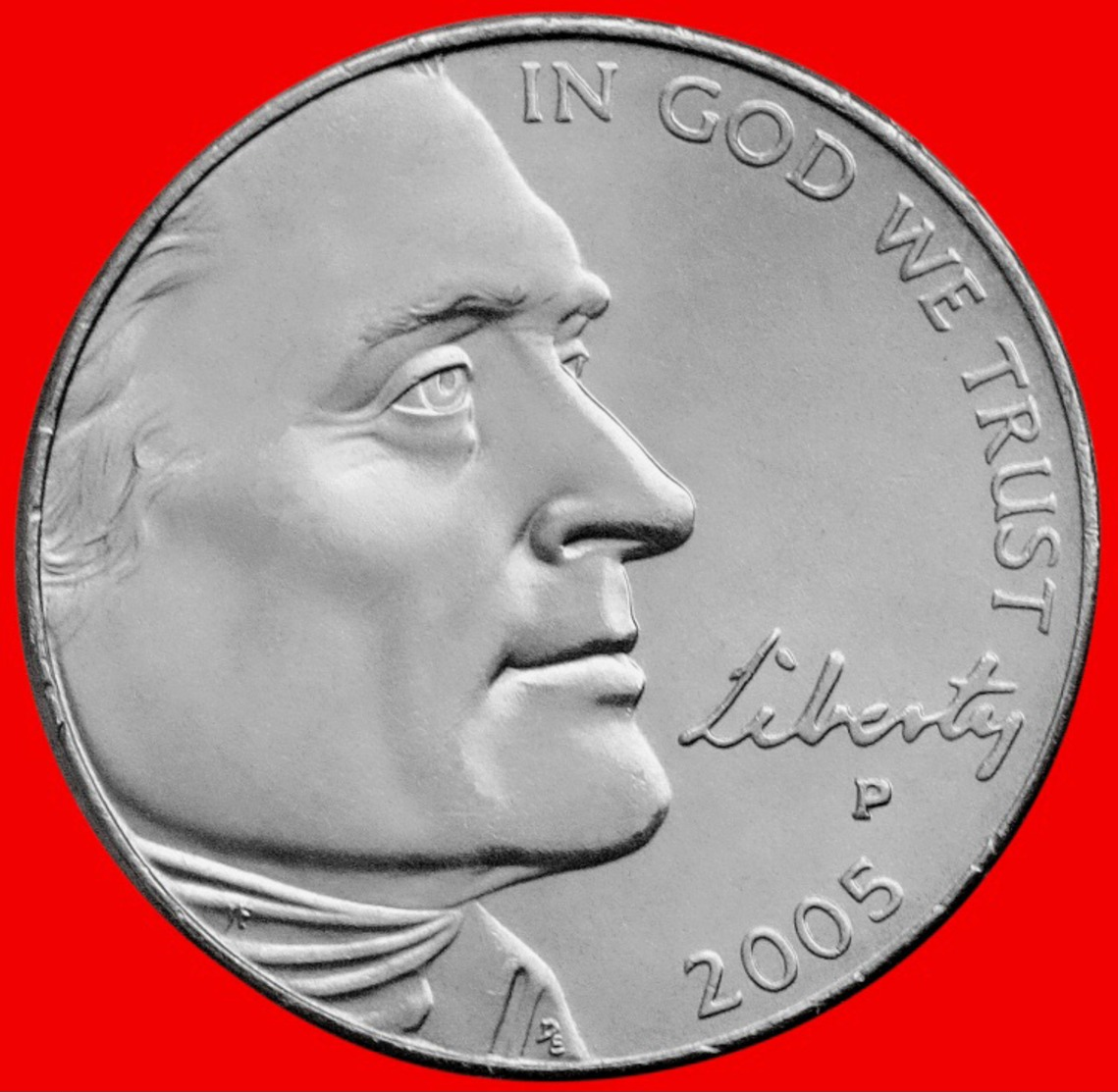 USA, 5 Cents 2005 "BISON" - "P". - 1938-…: Jefferson