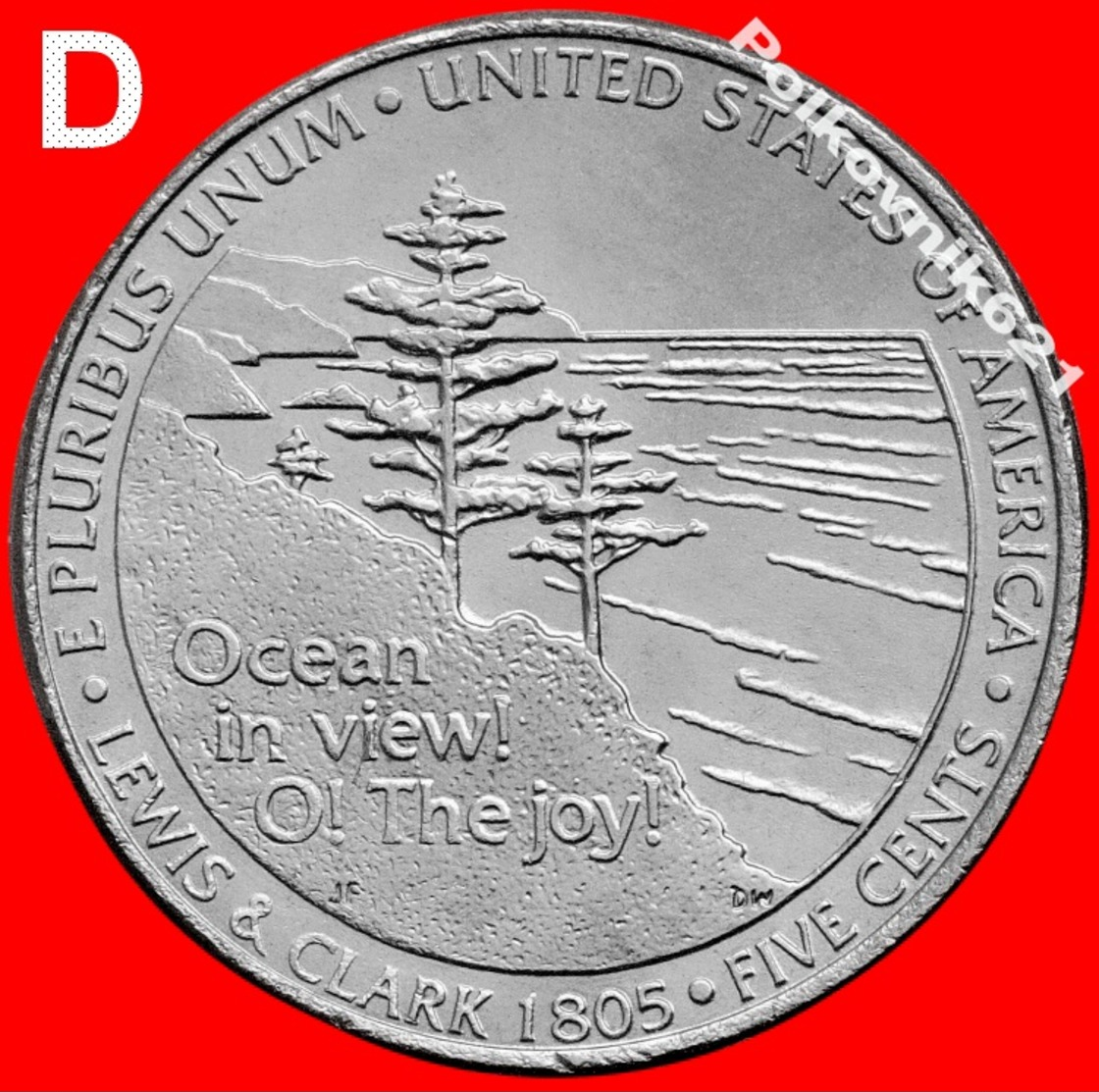 USA, 5 Cents 2005 "OCEAN IN VIEW"  - "D". - 1938-…: Jefferson