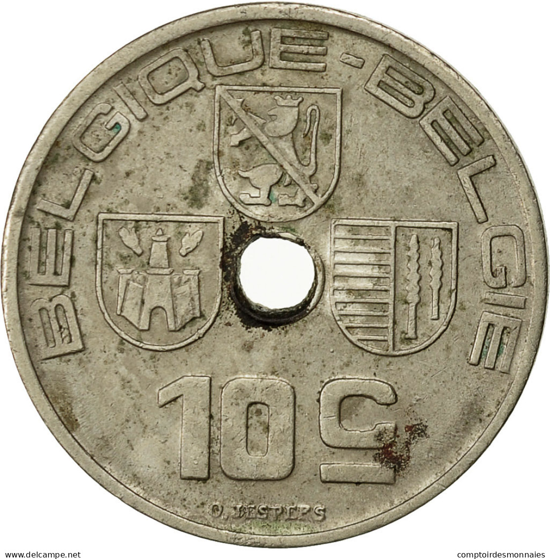 Monnaie, Belgique, 10 Centimes, 1938, TB, Nickel-brass, KM:112 - 10 Centimos