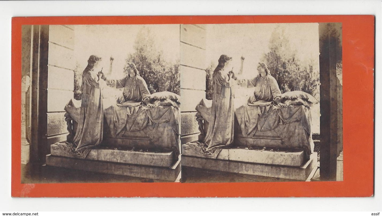 Circa 1865 GENES GENOVA 9 STEREO ITALIE ITALIA PHOTO STEREO DEGOIX + NOACK /FREE SHIPPING REGISTERED - Stereoscopio