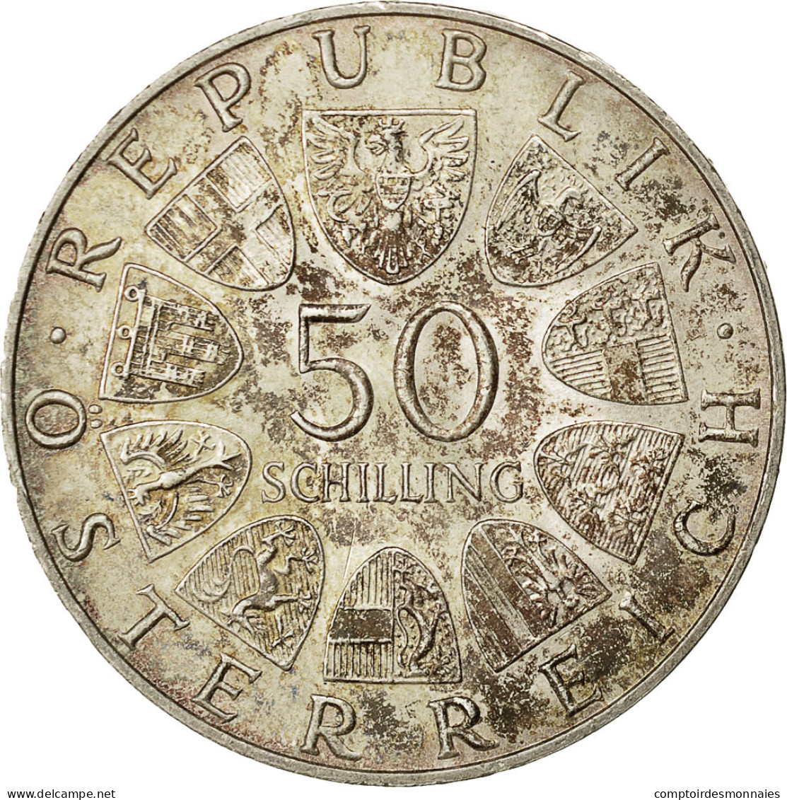 Autriche, 50 Schilling, 1970, SUP, Argent, KM:2908 - Autriche