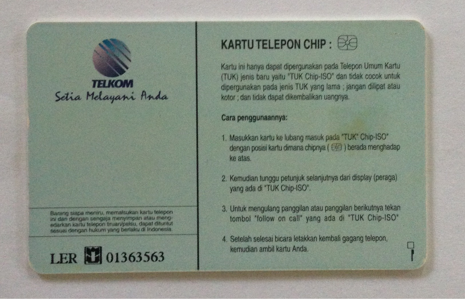 Indonesie Telefoonkaart - Telkom Indonesia (Cultural Dress Woman) 100 Unit (Used) - Indonesia