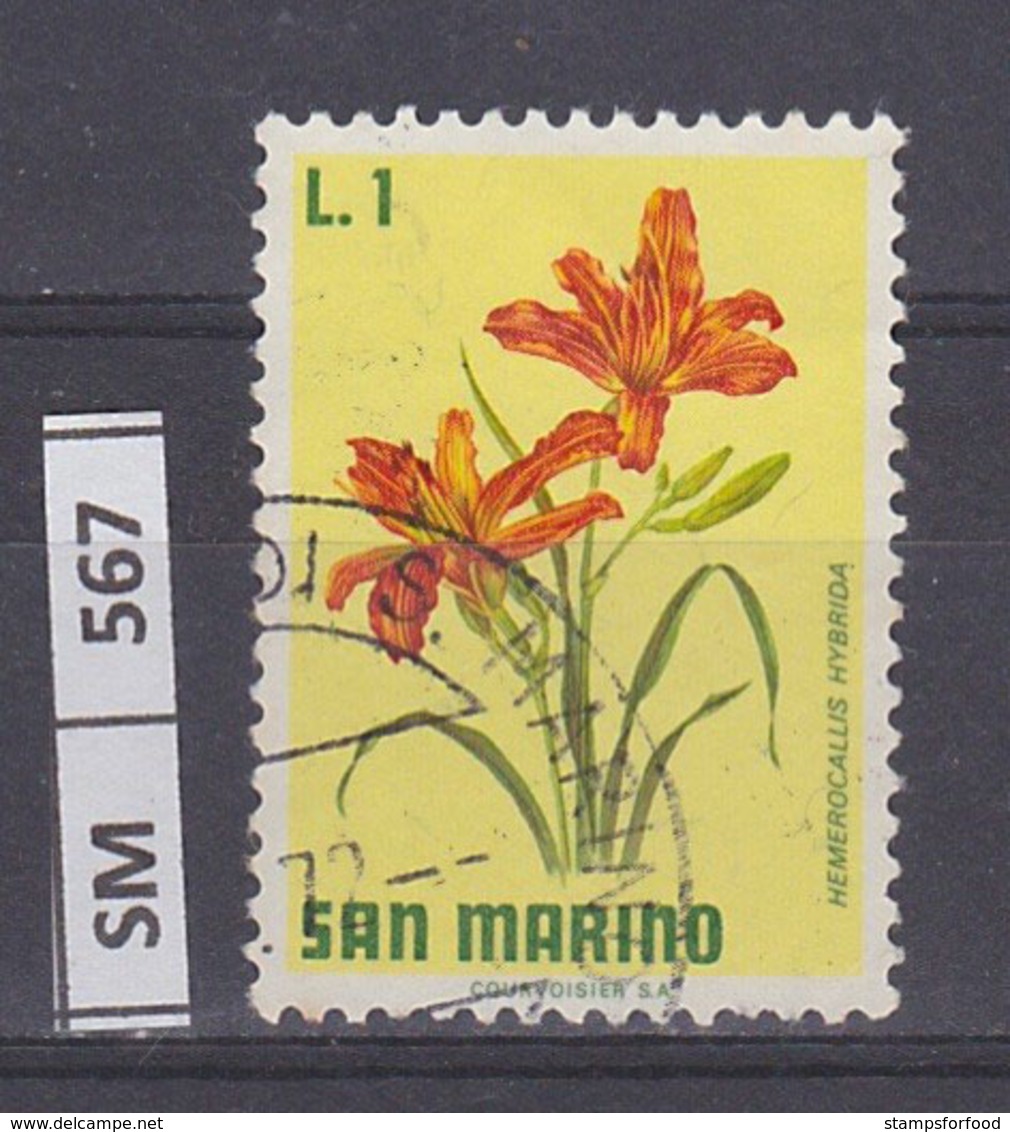 SAN MARINO  1971	Fiori L. 1 Usato - Usados