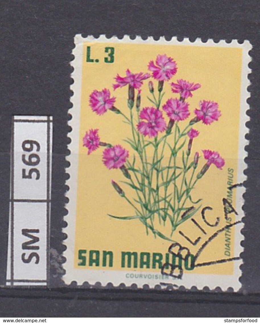 SAN MARINO  1971	Fiori L. 3 Usato - Usados