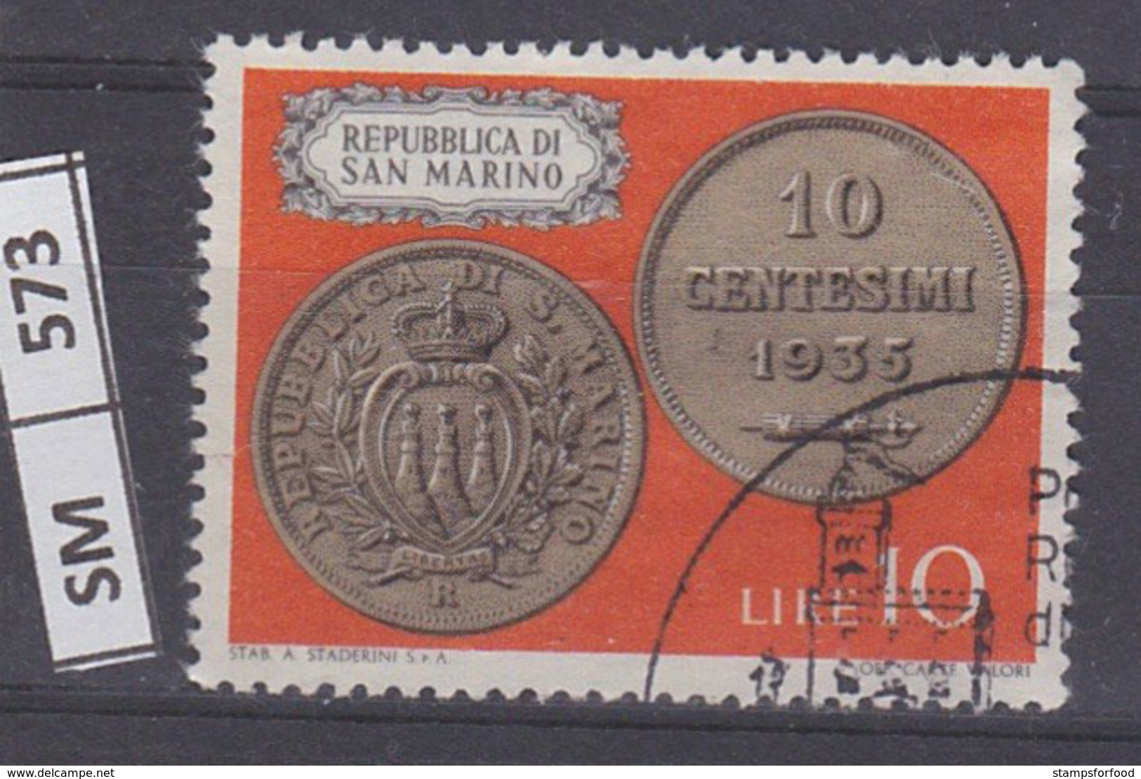 SAN MARINO  1972	Monele L- 10 Usato - Usados