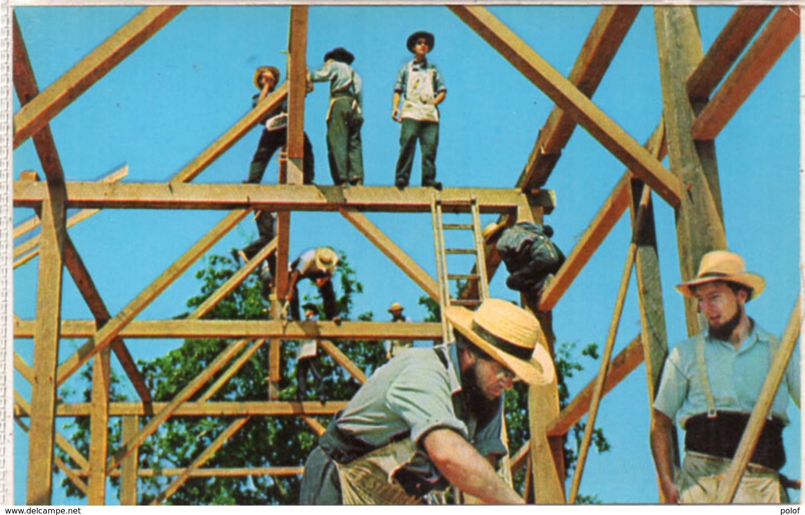 In The Pennsylvania Dutch Area Neighbors "Raise A Barn" In About A Day's Work - Ph. Tortora Vincent   (106050) - Autres & Non Classés