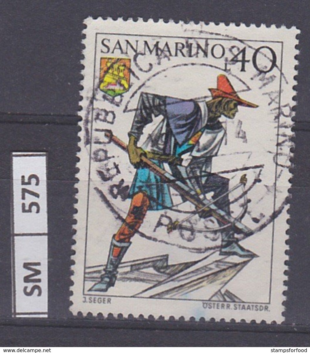 SAN MARINO  1973	Balestrieri L. 40 Usato - Used Stamps