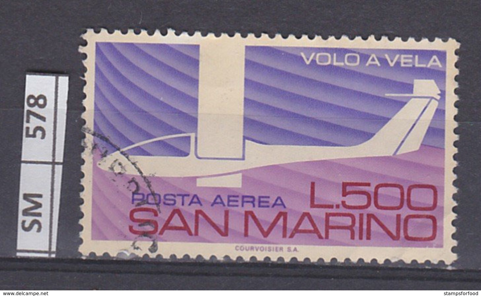 SAN MARINO  1974	Volo A Vela L. 500 Usato - Used Stamps