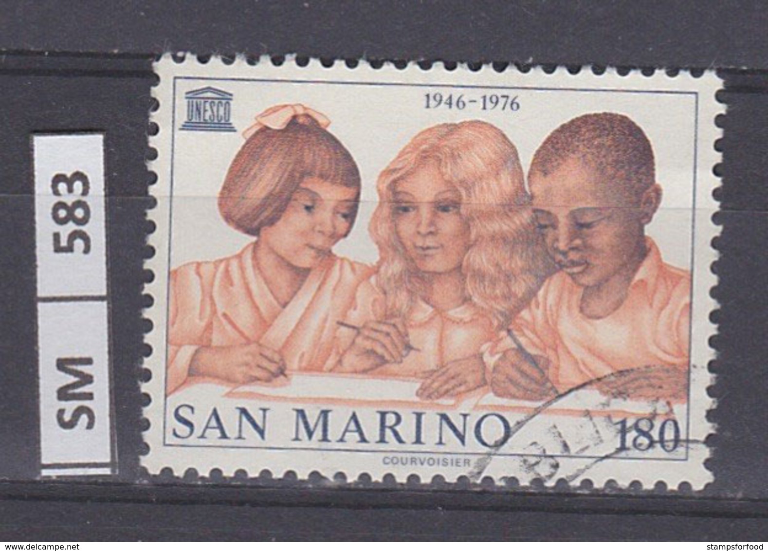 SAN MARINO  1976	UNESCO L. 180 Usato - Usados