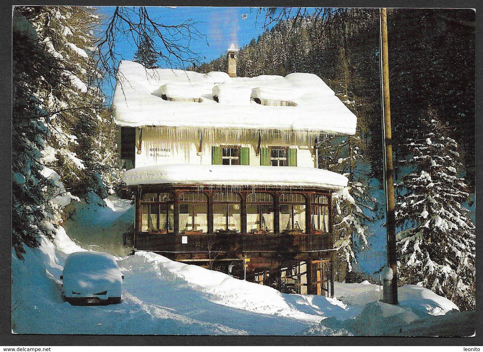 VAL SINESTRA GR Unterengadin Berghaus Restaurant Waltensburg 1991 - Waltensburg/Vuorz