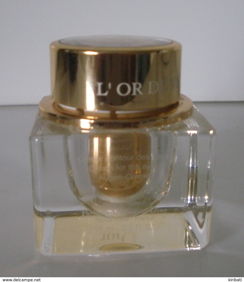 JOLI FLACON  C DIOR "L'OR DE VIE "  CREME POUR LES YEUX   VIDE - Kosmetika