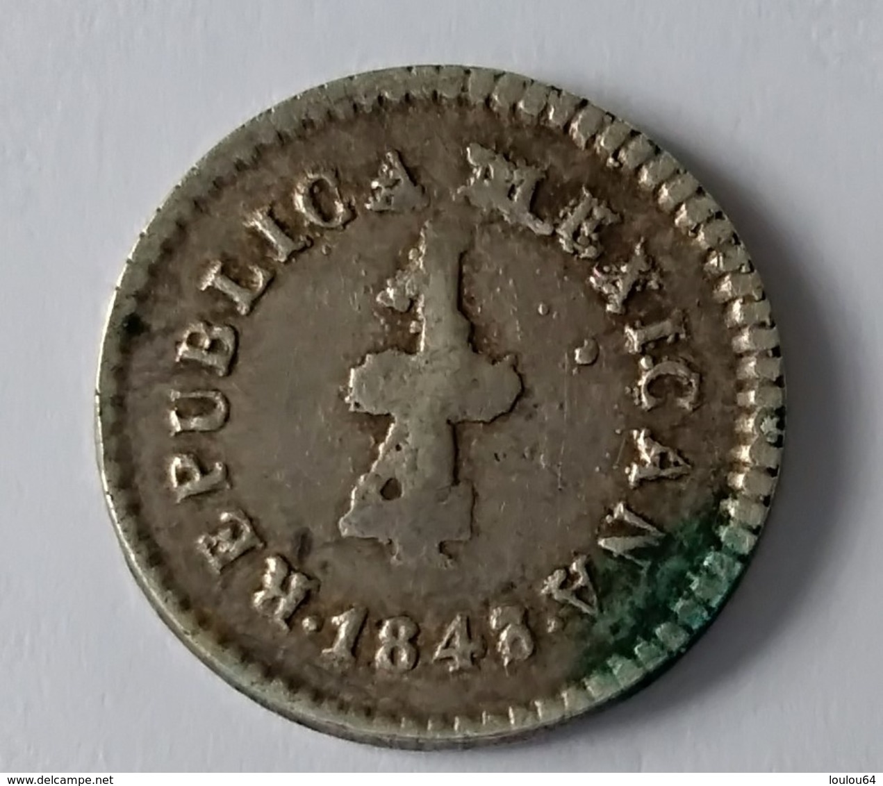 1/4 REAL 1843 - GO-LR - REPUBLICA MEXICANA - Argent - - Mexique