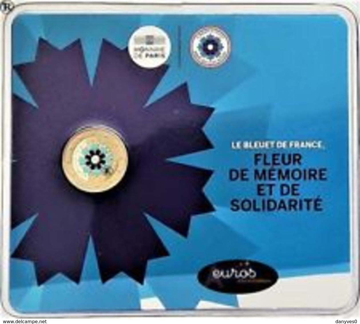 Pièce Commémorative 2 Euro BU  Colorisée France 2018  " Le Bleuet  De France " - Frankreich