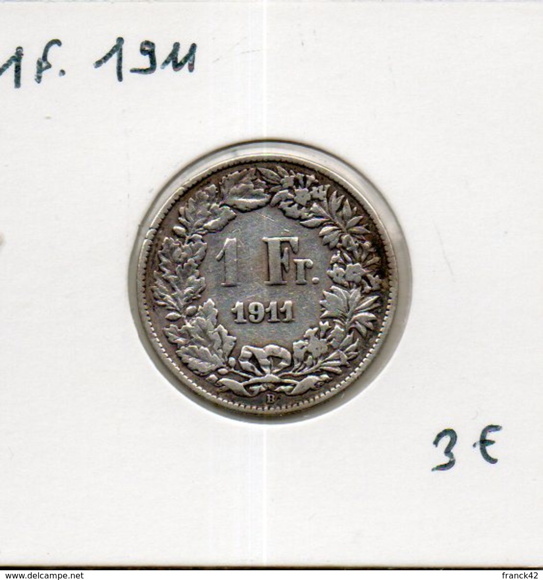 Suisse.  1 Franc 1911 - 1 Franken