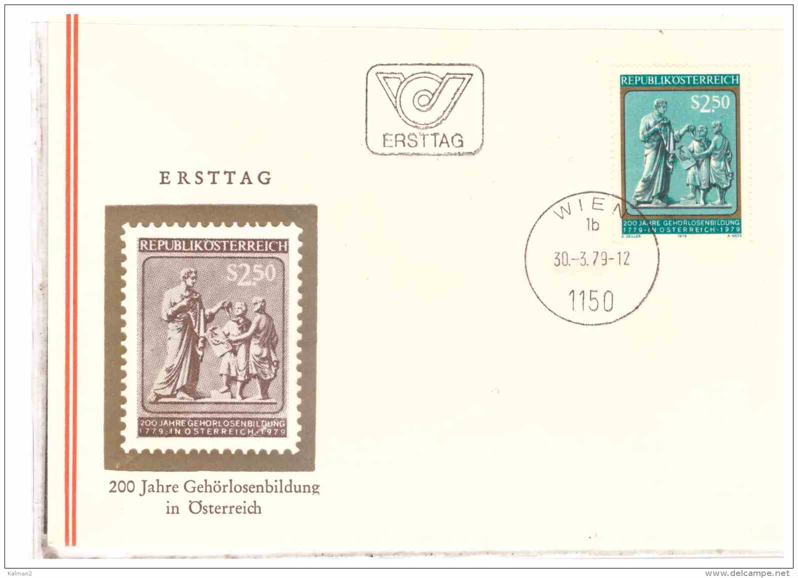 AU1298    -   WIEN   30.3.79   /    FDC  200 JAHRE GEHOERLOSENBILDUNG IN OESTERREICH - Handicap