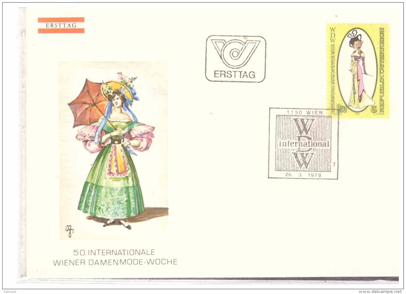 AU1299    -   WIEN   26.3.79   /    FDC  50. INT.  WIENER DAMENMODE-WOCHE - Textile