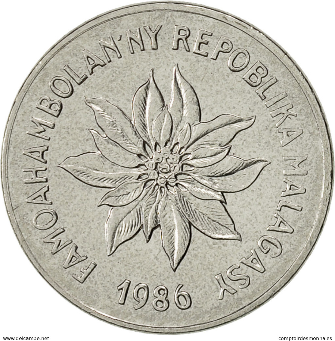 Madagascar, Franc, 1986, Paris, SUP, Stainless Steel, KM:8 - Madagascar