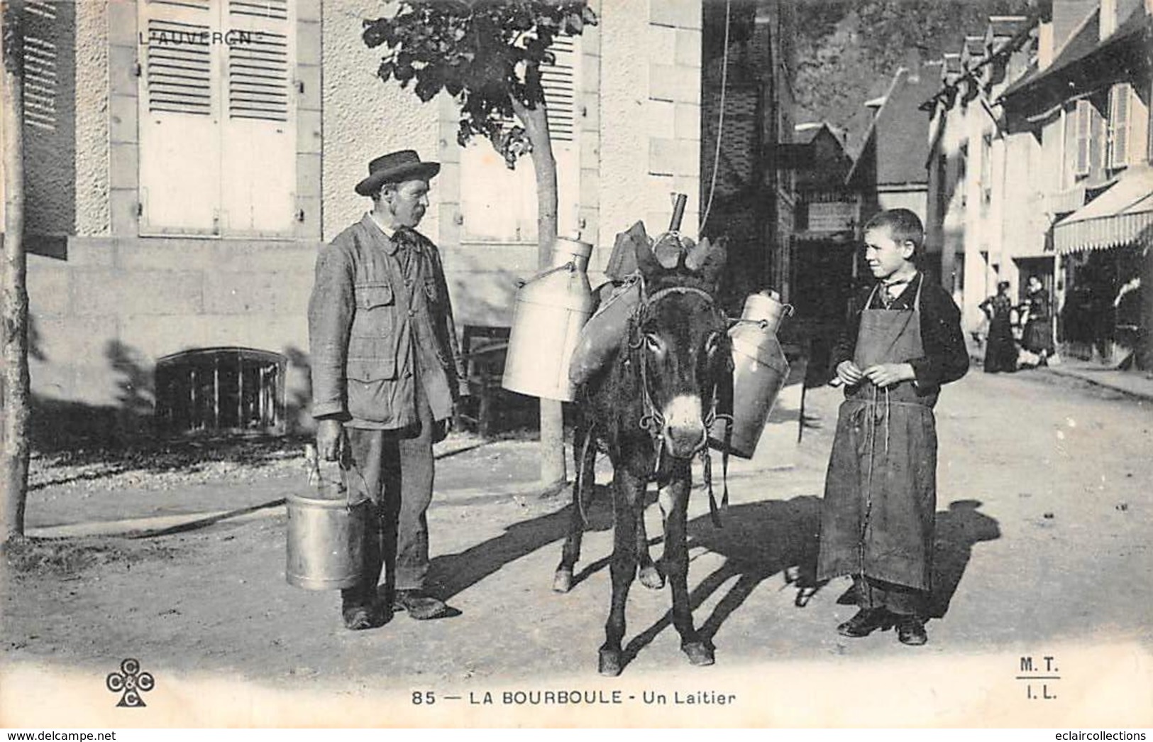 Thème:  Métier. Lait.Laiterie. La Bourboule.63   Un Laitier Et Son âne     (voir Scan) - Autres & Non Classés