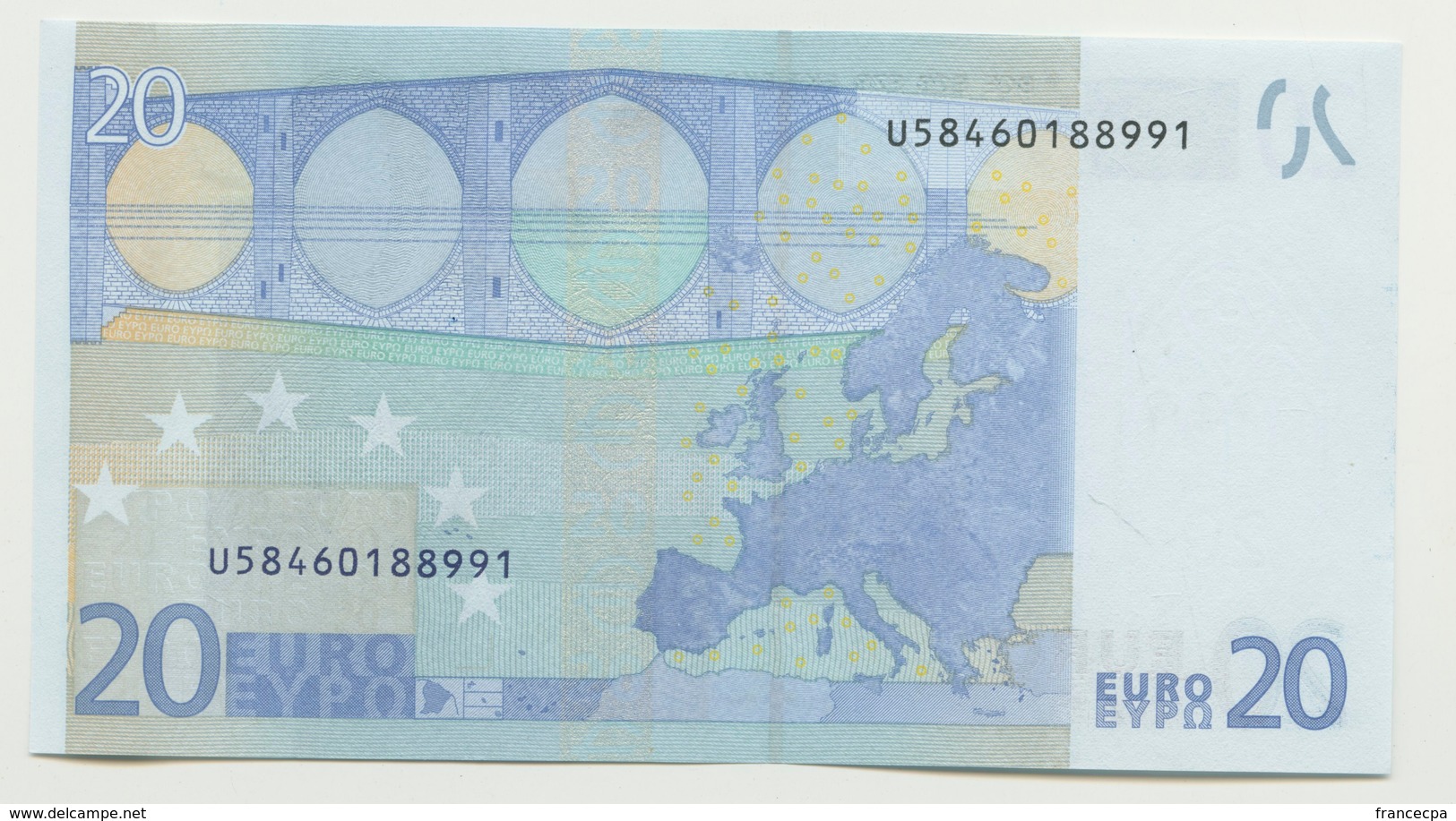 03 - BILLET 20 EURO 2002 NEUF Signature JEAN CLAUDE TRICHET N° U58460188991 - Imp L066C4 - 20 Euro