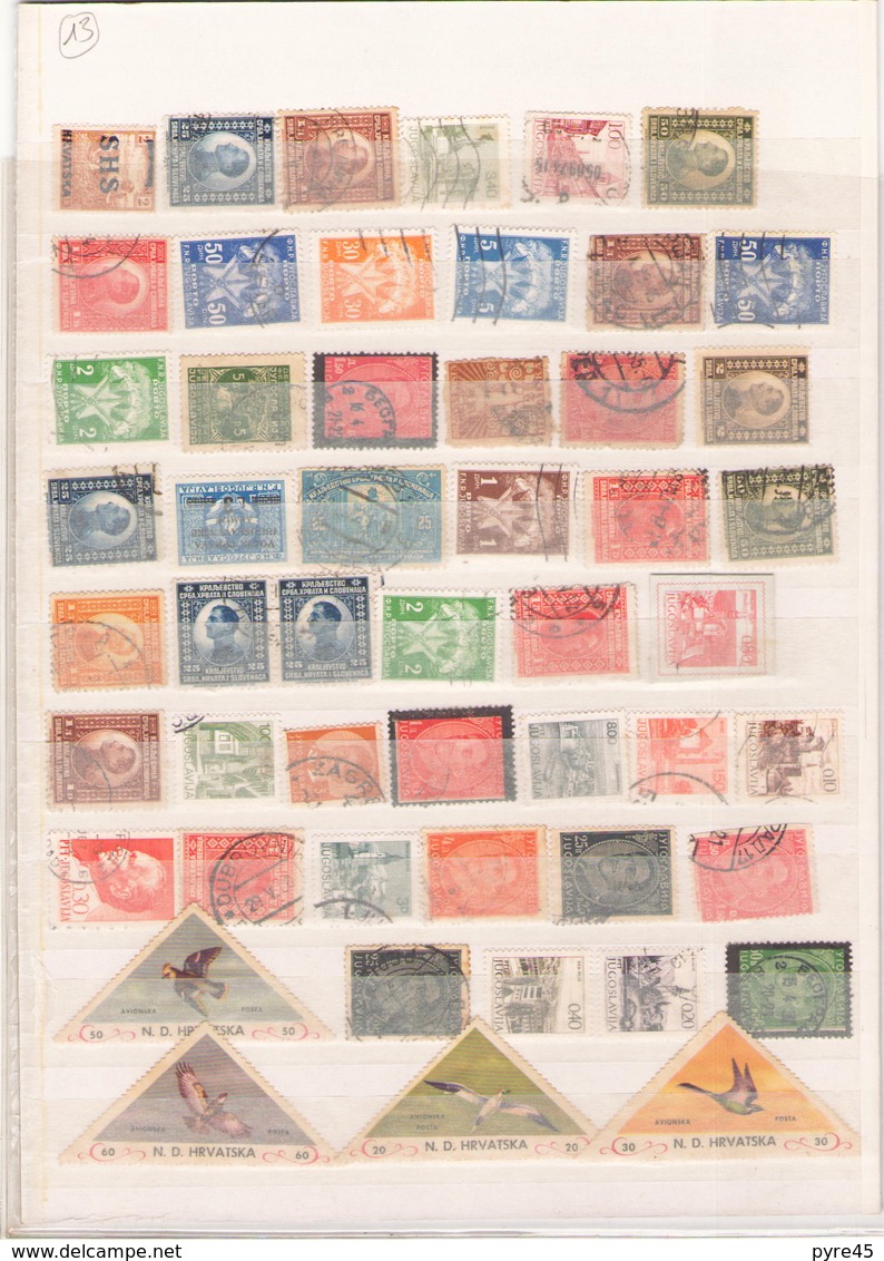 YOUGOSLAVIE LOT DE 135 TIMBRES TOUT ETAT PRINCIPALEMENT OBLITERE - Collections, Lots & Séries