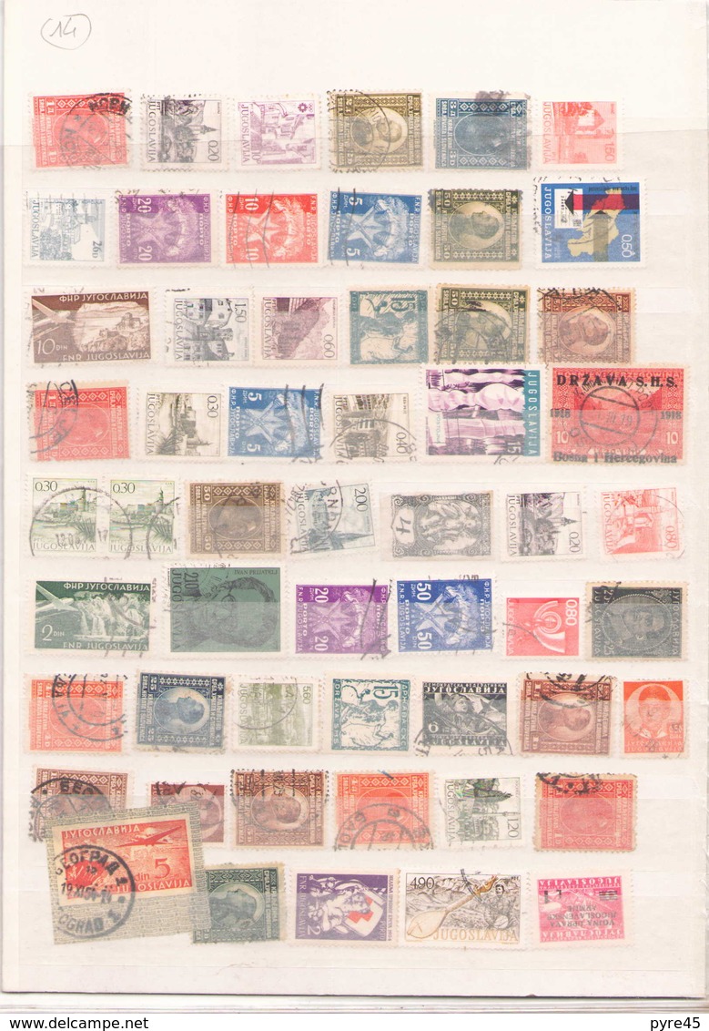 YOUGOSLAVIE LOT DE 135 TIMBRES TOUT ETAT PRINCIPALEMENT OBLITERE - Collections, Lots & Series