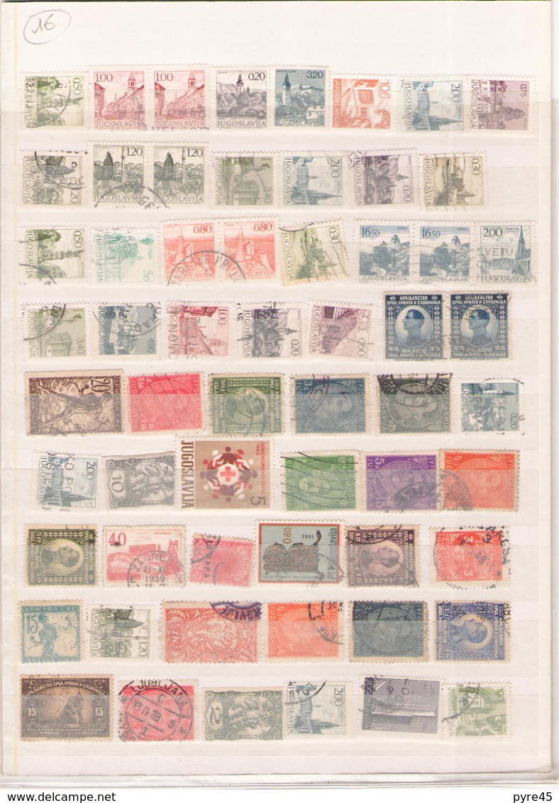 YOUGOSLAVIE LOT DE 113 TIMBRES TOUT ETAT PRINCIPALEMENT OBLITERE - Lots & Serien