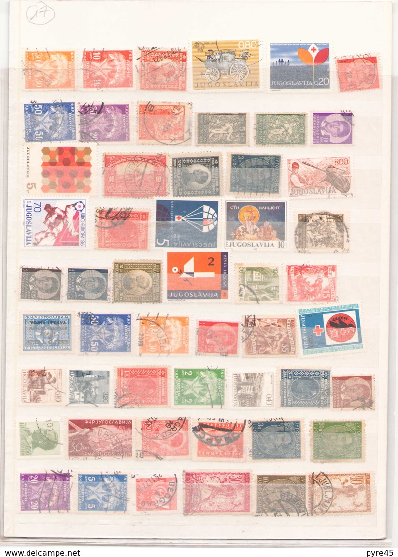 YOUGOSLAVIE LOT DE 110 TIMBRES TOUT ETAT PRINCIPALEMENT OBLITERE - Collections, Lots & Séries