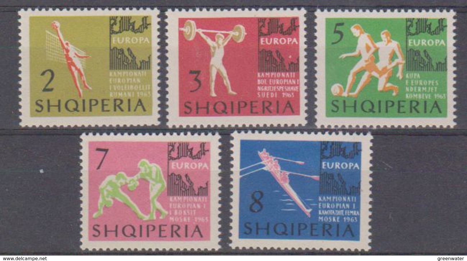 Albania 1963 European Championships 5v  ** Mnh (38760) - Albania